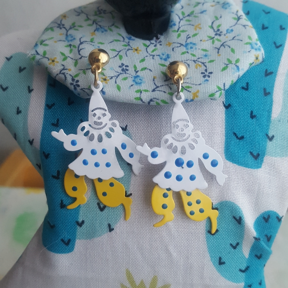 Dancing Clown Earrings View 2